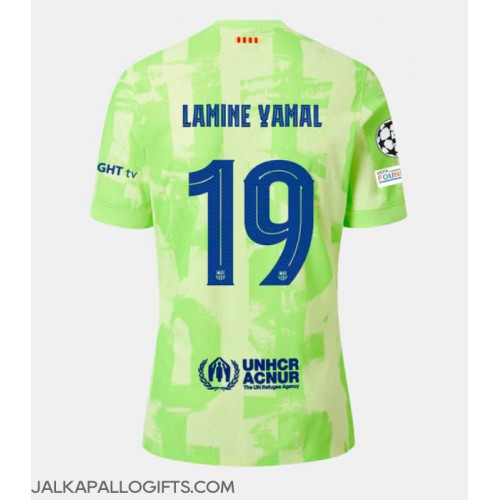 Barcelona Lamine Yamal #19 Kolmaspaita 2024-25 Lyhythihainen